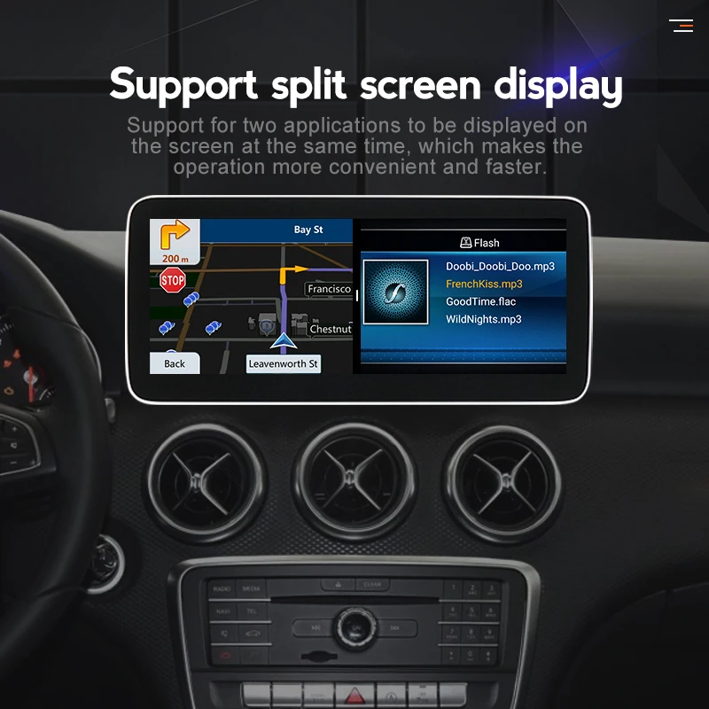 Автомобильный мультимедийный плеер Qualcomm Android 12 с радио и GPS-навигацией для Mercedes Benz