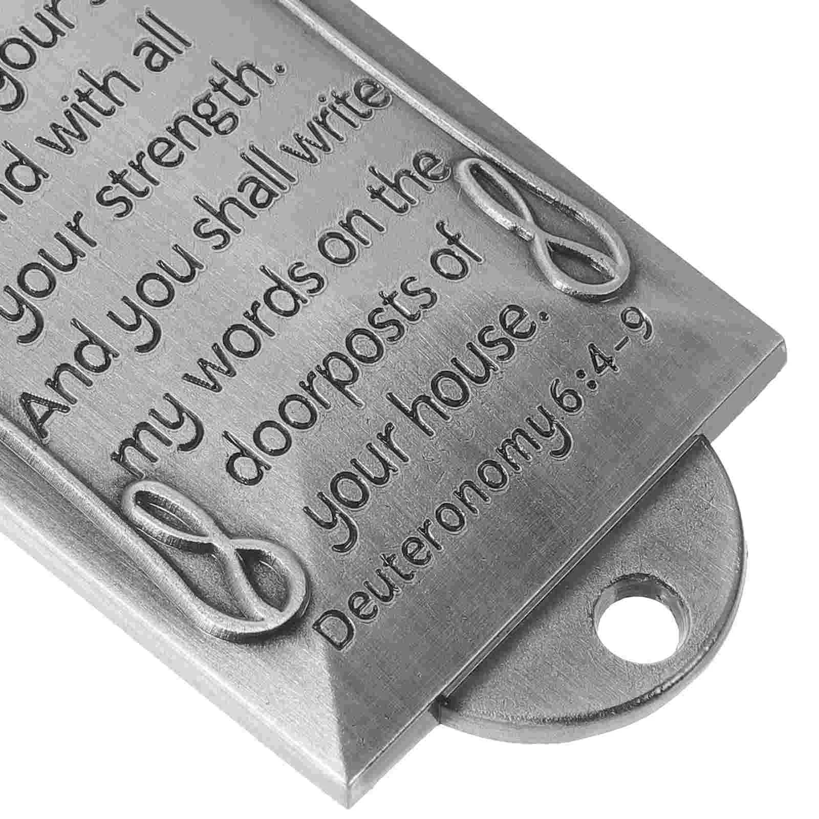 Religijny święty zwój Quinceanera prezenty wystrój Judaica Mezuzah ozdoby metalowy kołowrotek rzemiosło dekoracja drzwi modlitewnych dom