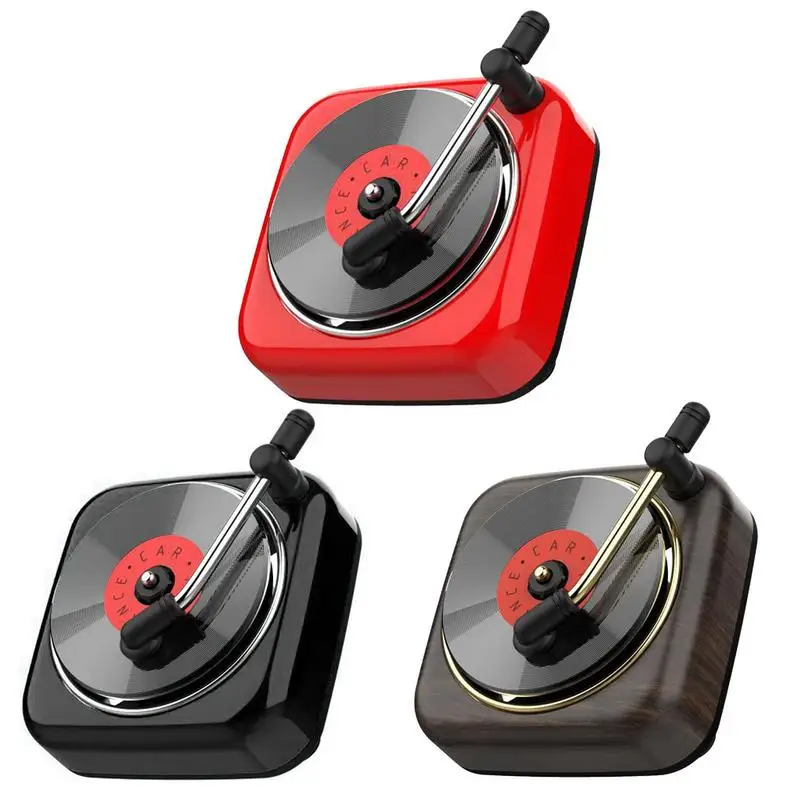 

1pc Retro Car Diffuser Vent Clip Creative Record Player Air Freshener Car Perfume Aromatherapy Essential Oil Fragrance Diffuser