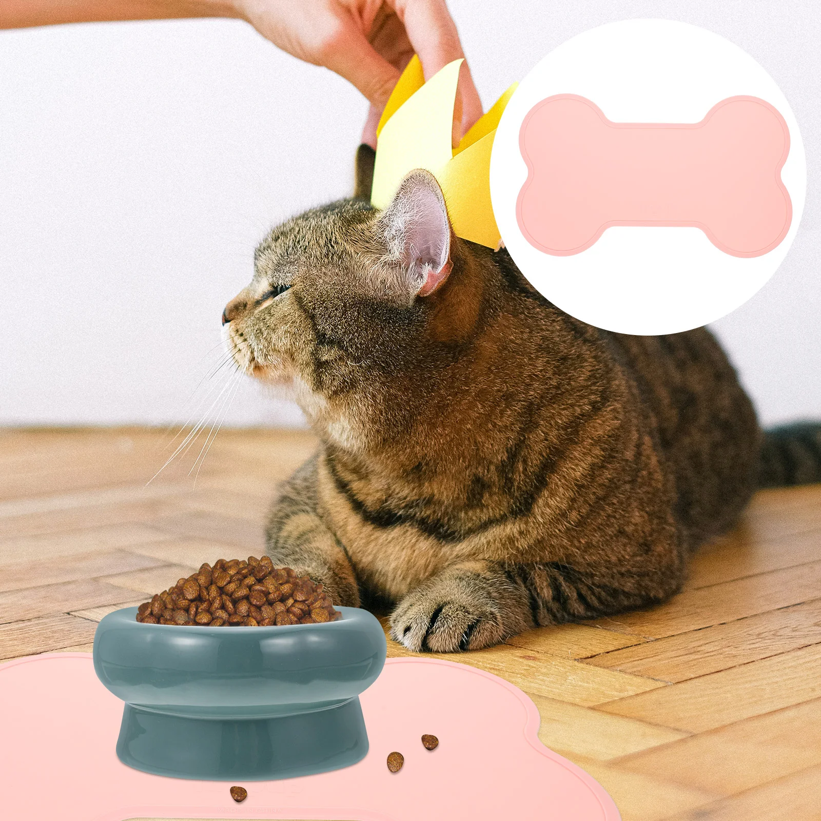 

Pet Placemat Dog Food Bowl Cushion Feeding Silicone Insulation Cat Summer Decor