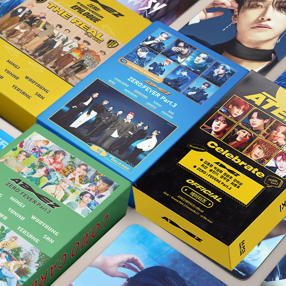 

54 шт./компл. Kpop ATEEZ Lomo Cards новый альбом ZERO : FEVER EPILOGUE Part2 празднование двусторонней HD печати высокое качество фотооткрытки