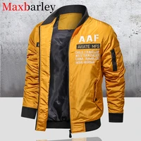 2022 new mens autumn bomber jacket solid casual windbreaker zipper thin coat slim fashion style overcoat pilot jacket outwear