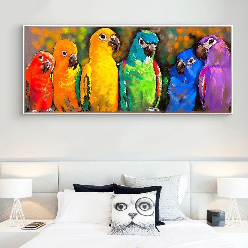 

5d animals diamond embroidery full round cross stitch diamond painting colorful parrots 3d Picture drill home decor gift,EE2848