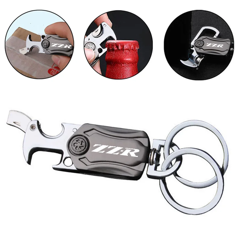 

For KAWASAKI ZZR600 ZZR400 ZZR1100 ZZR 400 600 1100 Motorcycle Accessories Motorcycle Keychain Zinc Alloy Car Play Keyring