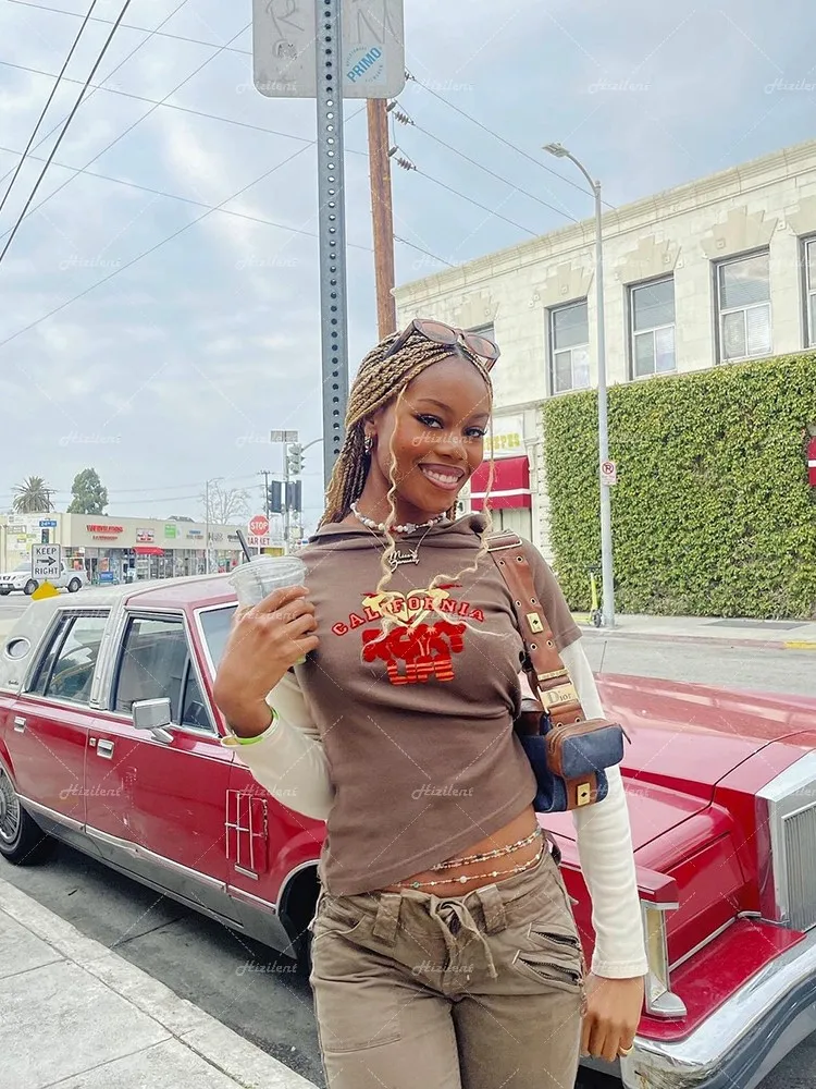 

Summer E-girl Slim Crop Tops Streetwear Harajuku Gothic punk Short Sleeve T-shirts Y2K Aesthetic Kawaii Letter Print Baby Tees