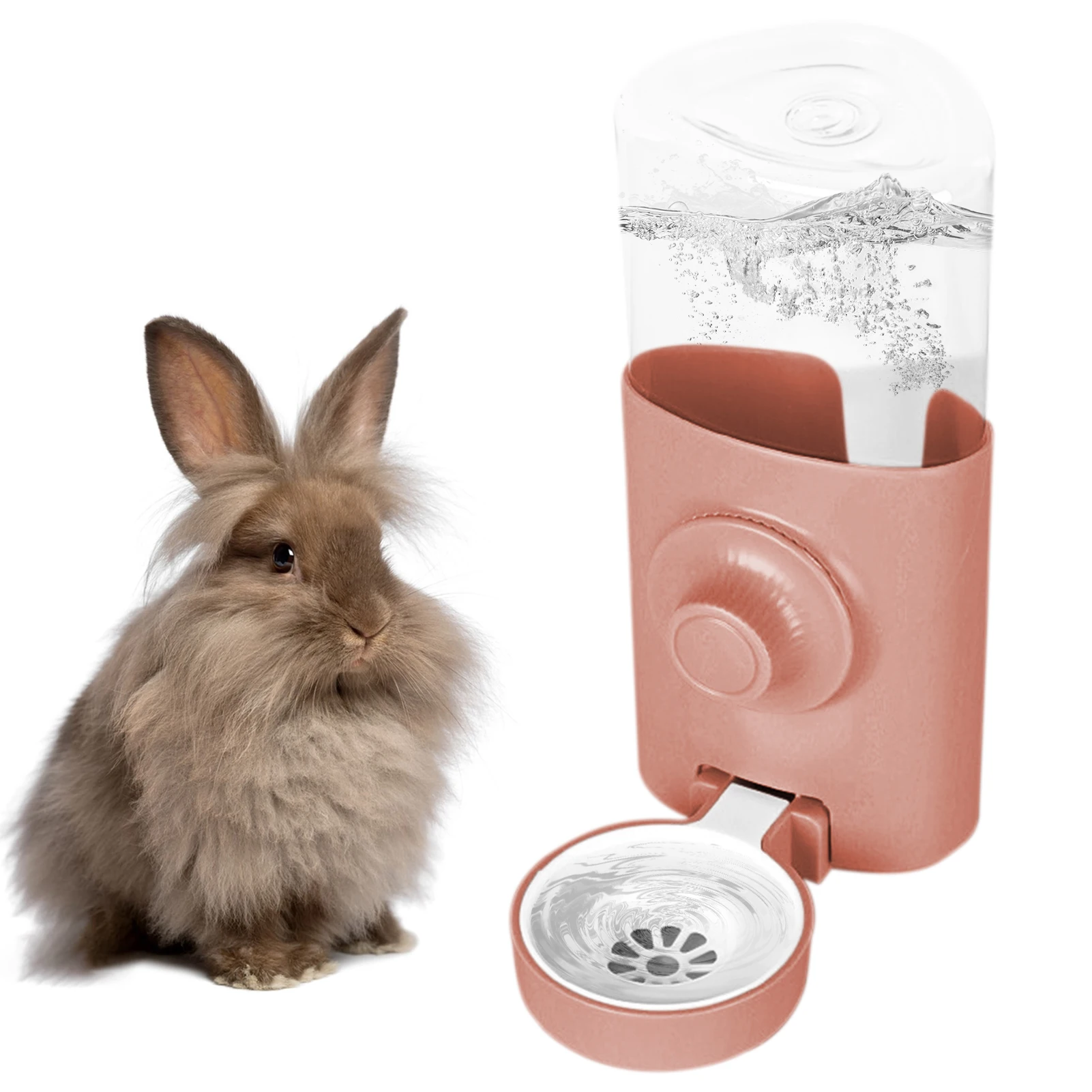 

With Rabbit Cage Water Dispensers Bottle Fountain 600ml Water Gravity Automatic Water Design Dispenser Flow Pets Rabbit Water