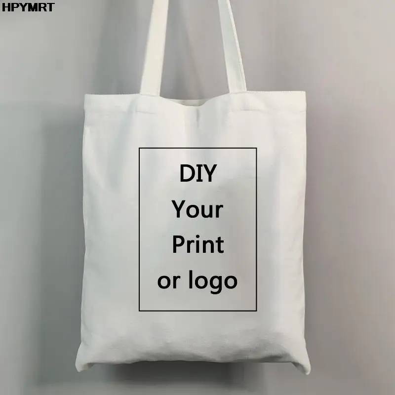 

Customize Your Like Photo or Logo Your OWN Design Print Shopping Bag collapsible Bags Shopper Diy Handbag Bolsa Sacola Ecológica