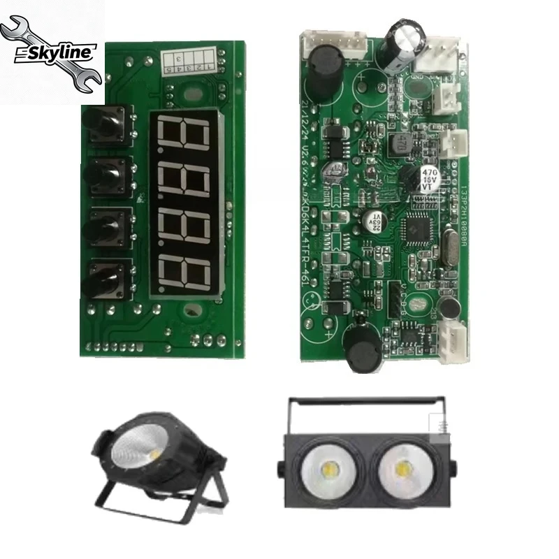 Фото Светодиодный PAR-прожектор ZCX-KD6K4L4TFR 200 Вт, LED COB 2x100 Вт, основная плата DMX №1