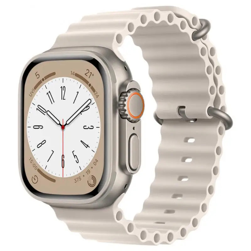 

Ocean Strap For Apple Watch Band 49mm 44mm 40mm 45mm 41mm 42mm 38mm 44 Mm Silicone Bracelet IWatch Series 8 Ultra 7 6 3 Se Strap