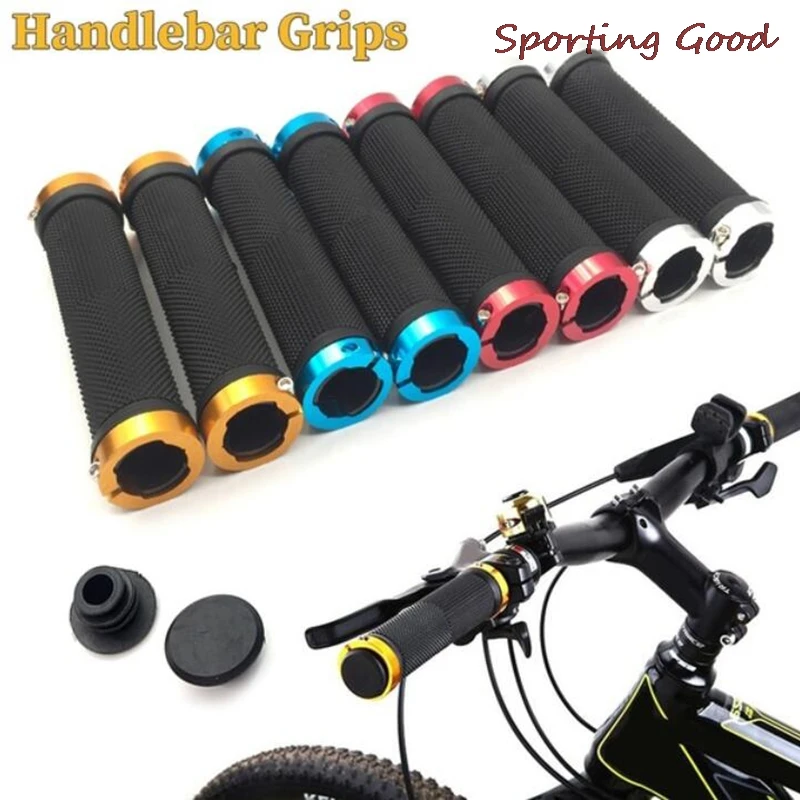 

1 Pair Road Cycling Handlebar End Grips Non Slip Soft Rubber Lock On Bicycle