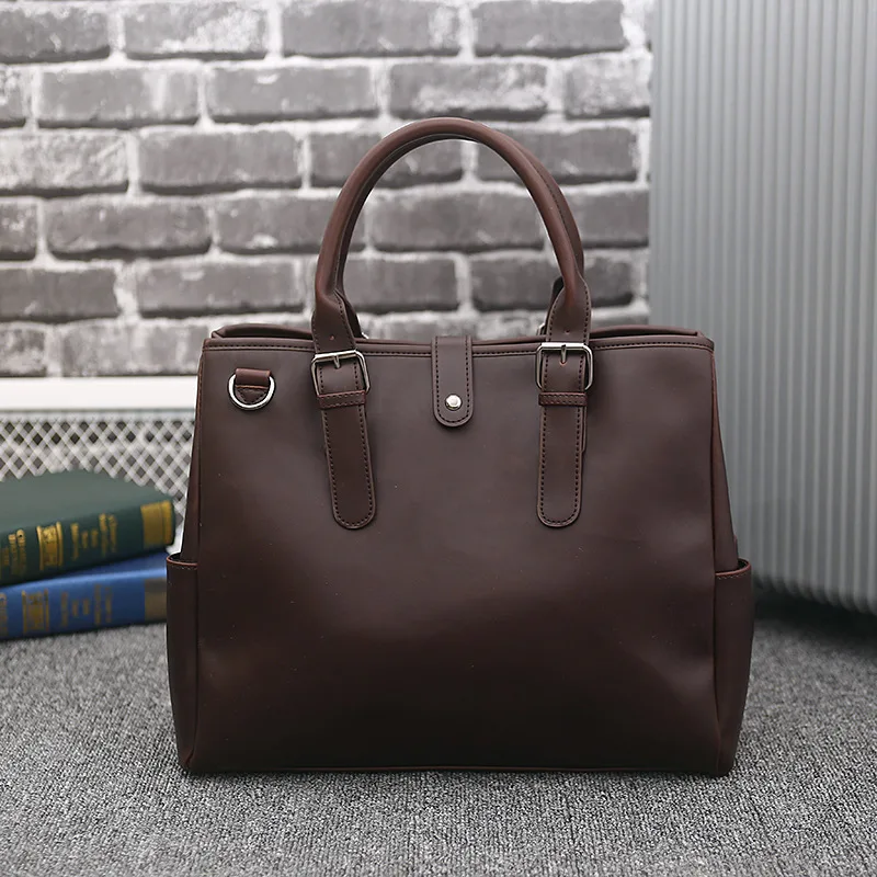Hand Bags Computer Bag with ShoulderVintage Men's Portable Briefcase Casual Messenger Bag Men's Bag Shoulder Bag 2021 New