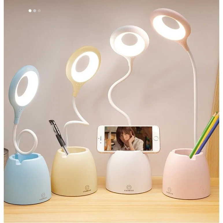 

Desk Lamp Multi-Function phone holder Lamp Student Eye Protection Rechargeable Reading LED Night Lig