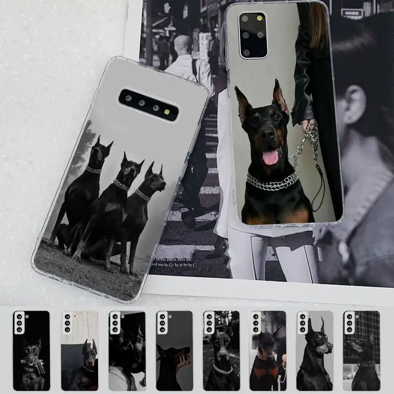 

Animal Dachshund Doberman dog Phone Case for Samsung S21 A10 for Redmi Note 7 9 for Huawei P30Pro Honor 8X 10i cover