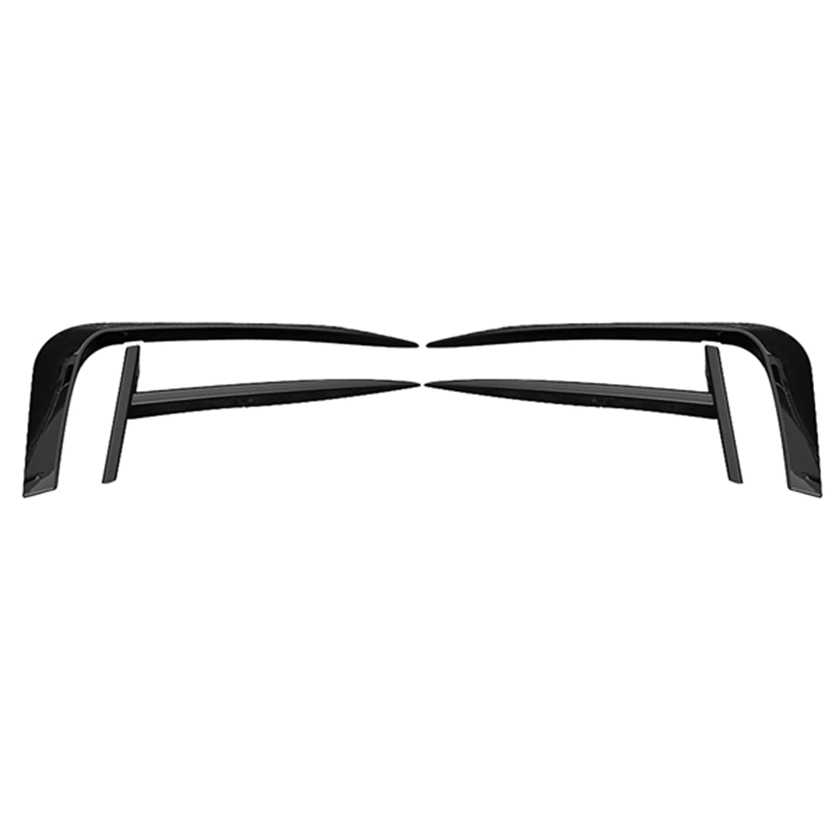 

4Pcs Car Fog Light Eyebrow Eyelid Cover for MK7 2019-2021 Front Bumper Side Vent Spoiler Splitter Black