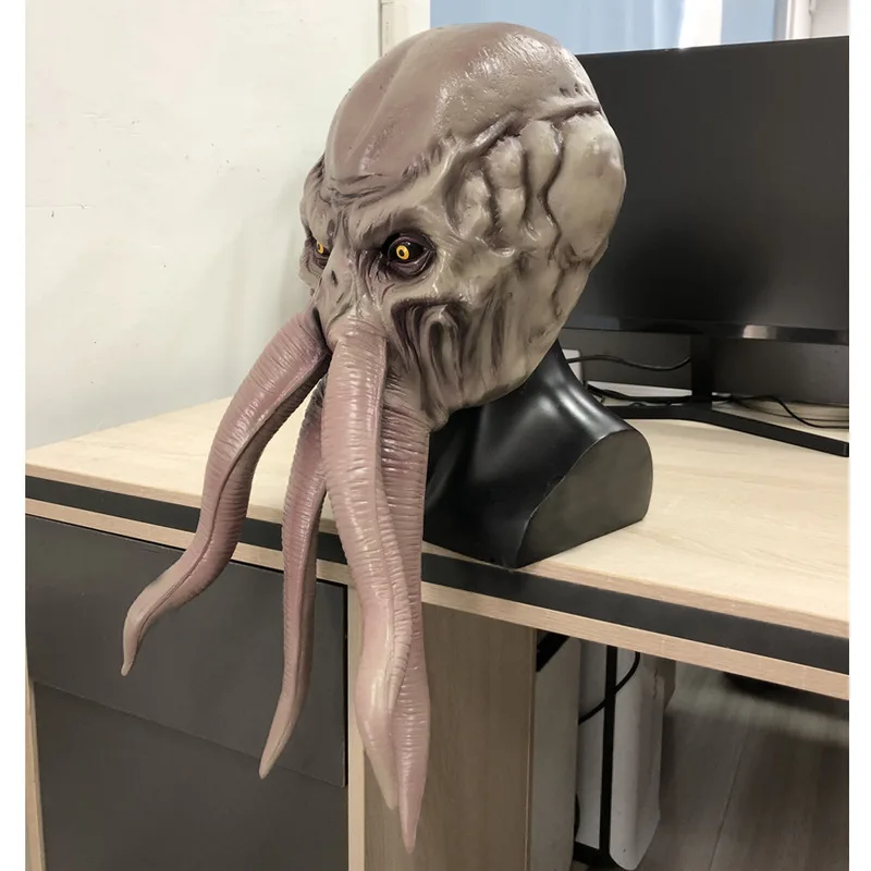 Игра Lllithid Mind Flayer Squiddy Mask Хэллоуин украшения косплей животное осьминоги монстр