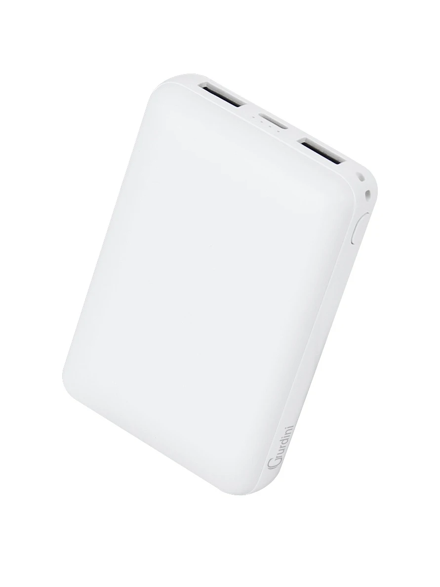 Внешний аккумулятор Gurdini Mini Series 10000mAh GPMS-0010W 2 USB,белый