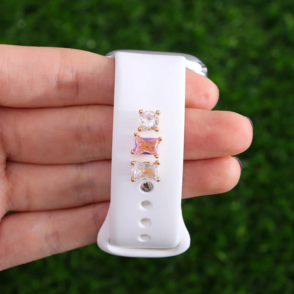 1 шт. декоративный браслет для часов Apple Watch силиконовый металлические