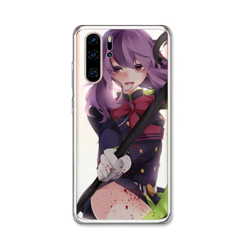Чехол для телефона Hiiragi Shinoa с аниме серафом конца Huawei P30 P20 Pro P40 Mate 20 Lite P Smart Z Y5 Y6 Y7 2019
