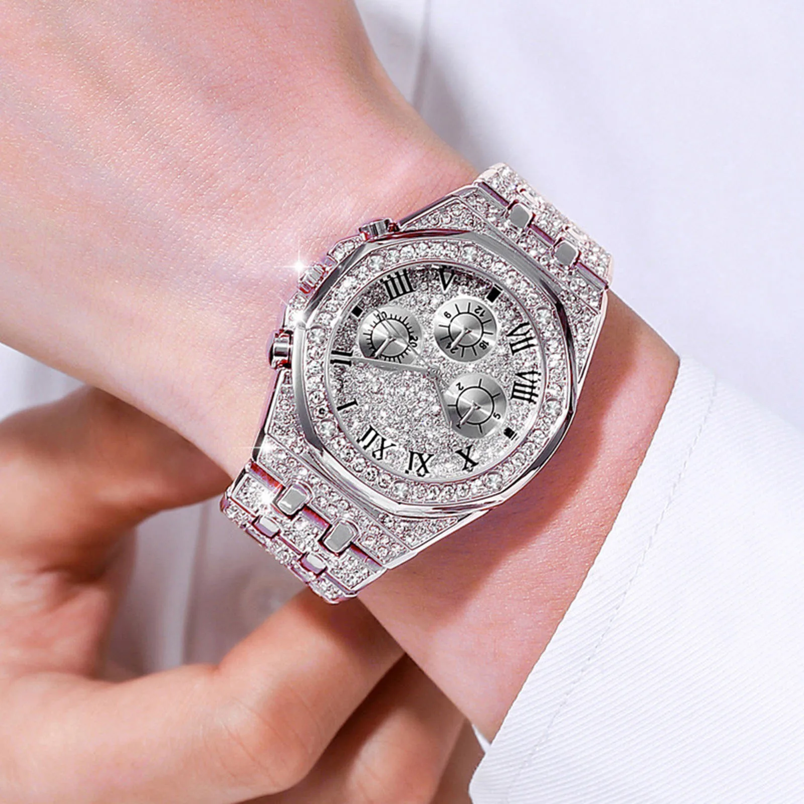 

Women Watch Fashion Shiny Starry Glittering Diamond Luxury Analog Quartz Solid Color Quartz Watch часы мужские erkek kol saati