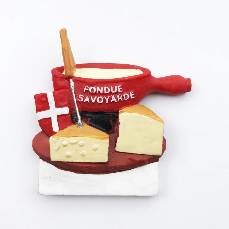 

Switzerland snack cheese hot pot creative tourism commemorative decoration gift refrigerator sticker