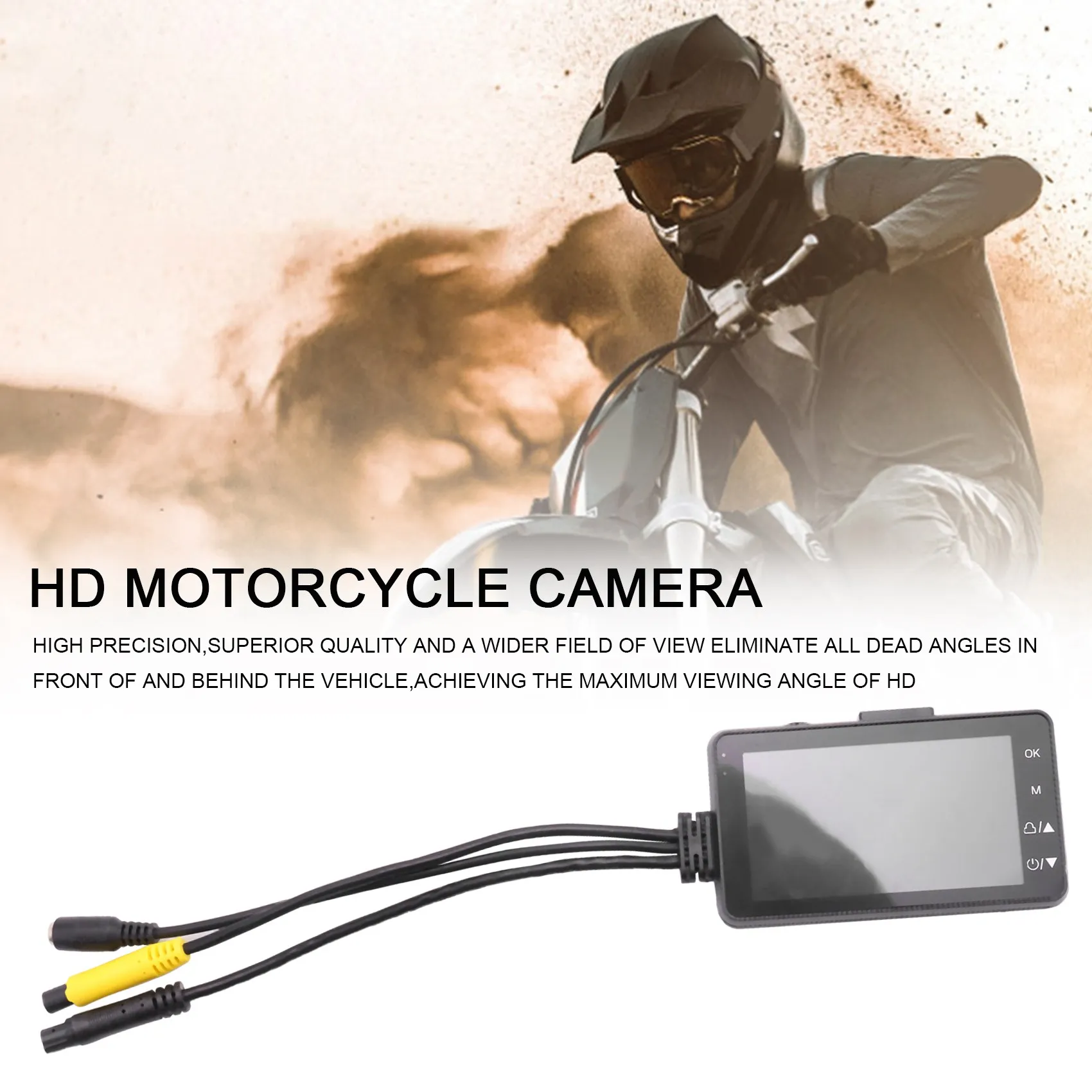 

3 Inch 1080P HD Motorcycle Camera DVR Motor Dash Cam with Special Dual-Track Front Rear Recorder Motorbike Electronics KY-MT18