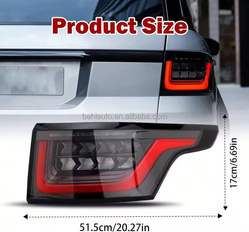 Фото Подходит для Land Rover Range Rover Sport L494: задний фонарь, стоп-сигнал, 2014-2017 гг., а также для моделей 2018-2022 гг., комплект аксессуаров для задних фонарей. №5