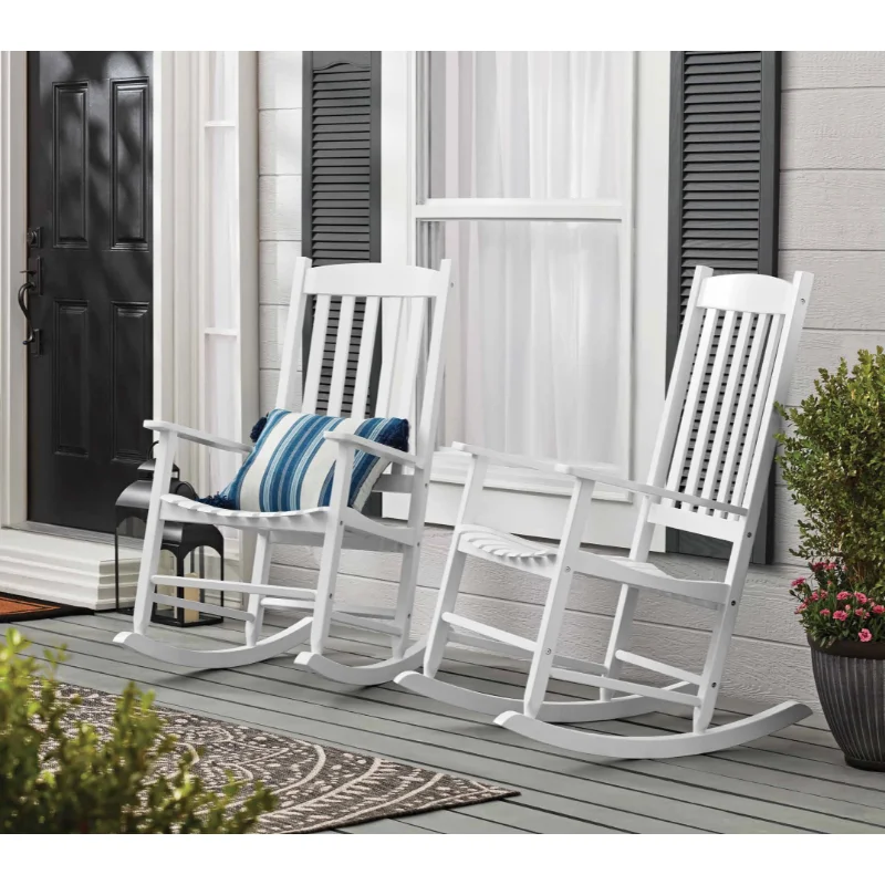 , White Color, Weather Resistant Finish  Garden Chair  Outdoor Chair Set Garden Bench