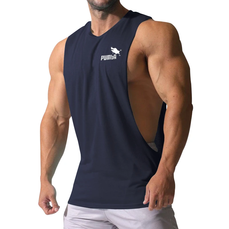 

2023 Hot Style Men's Fitness Sleeveless Top Breathable Sports Vest Gym Running T-Shirt