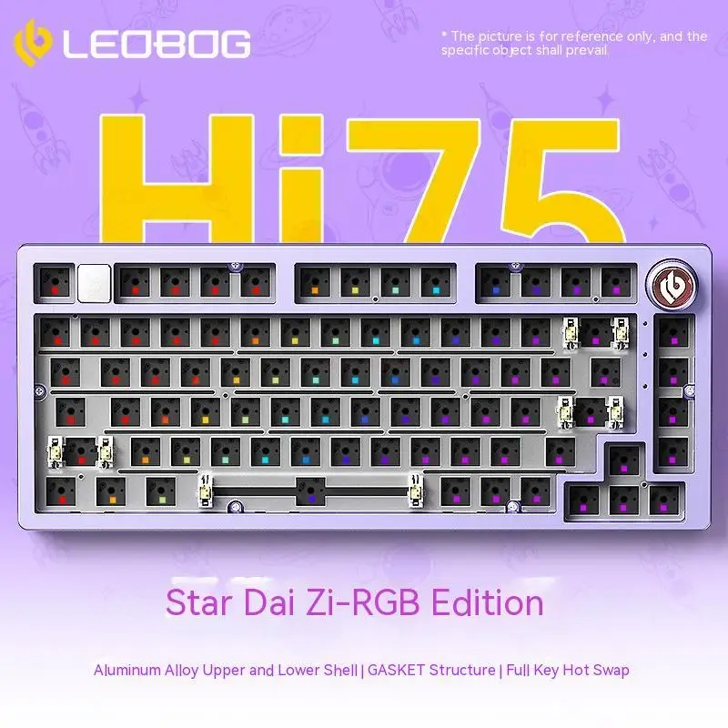 

Leobog Hi75 Wirled Hot-swap Rgb Mechanical Keyboard Kit Gasket Custom Keyboard Aluminum Alloy Body Pc Gamer Accessories Laptop