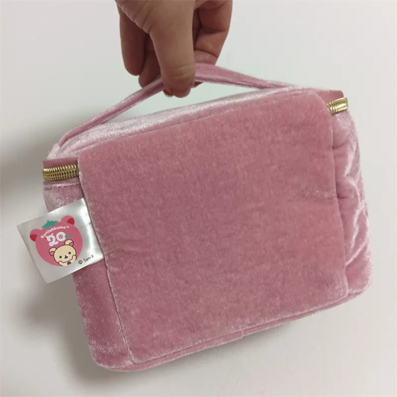 Rilakkuma Korilakkuma Bear косметичка-органайзер для хранения с зеркальной вышивкой розовая