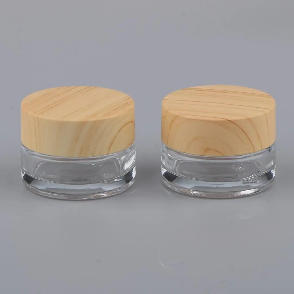 2Pcs Cosmetic Jars  Pot  Lip Balm Foundations Concealer Containers,Durable,Refillable,Reusable
