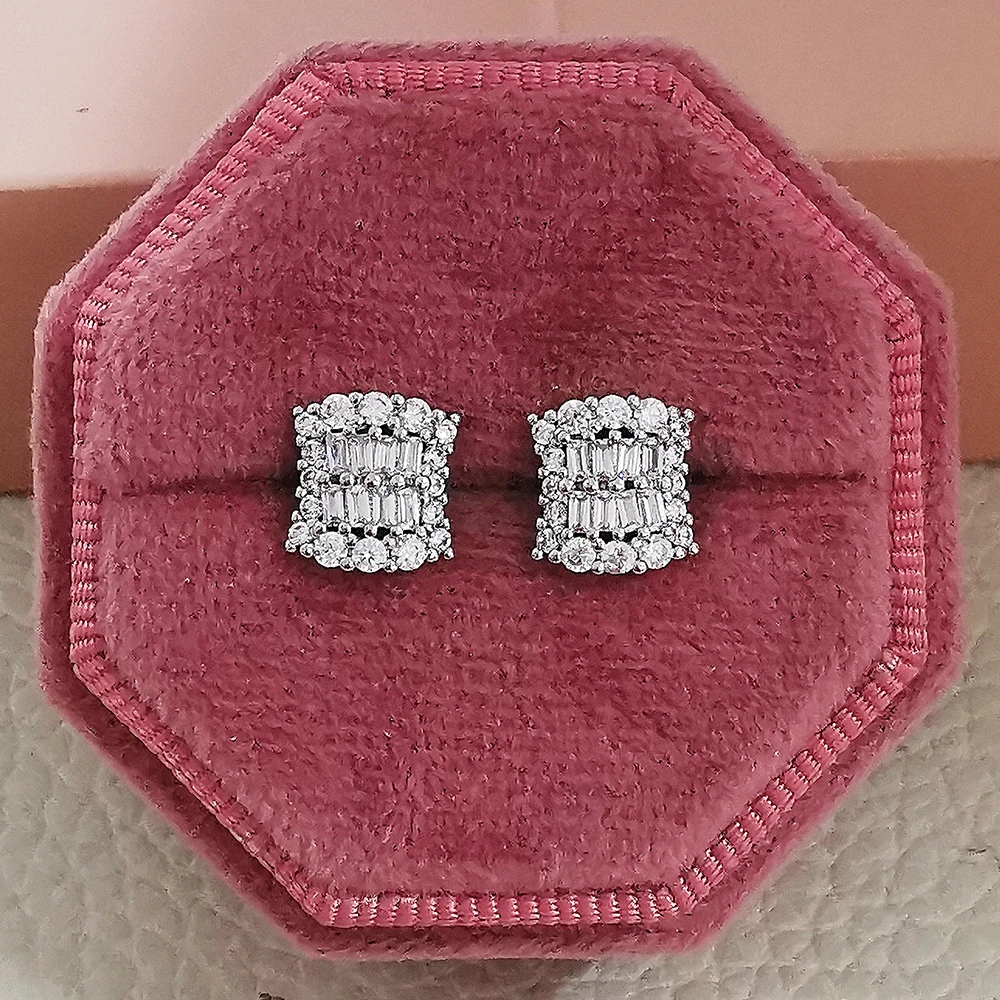 Женские серьги в Корейском стиле Moonso E5671 роскошные Серебристые принцессы Подарок