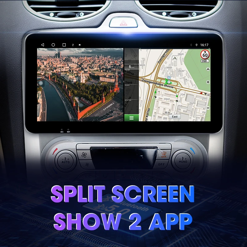 Jansite 10.33&quot 2 Din Android 11.0 Car Radio For Ford Focus 3 Mk2/Mk3 2004-2011 QLED Floating Screen Multimedia Video Player FM |