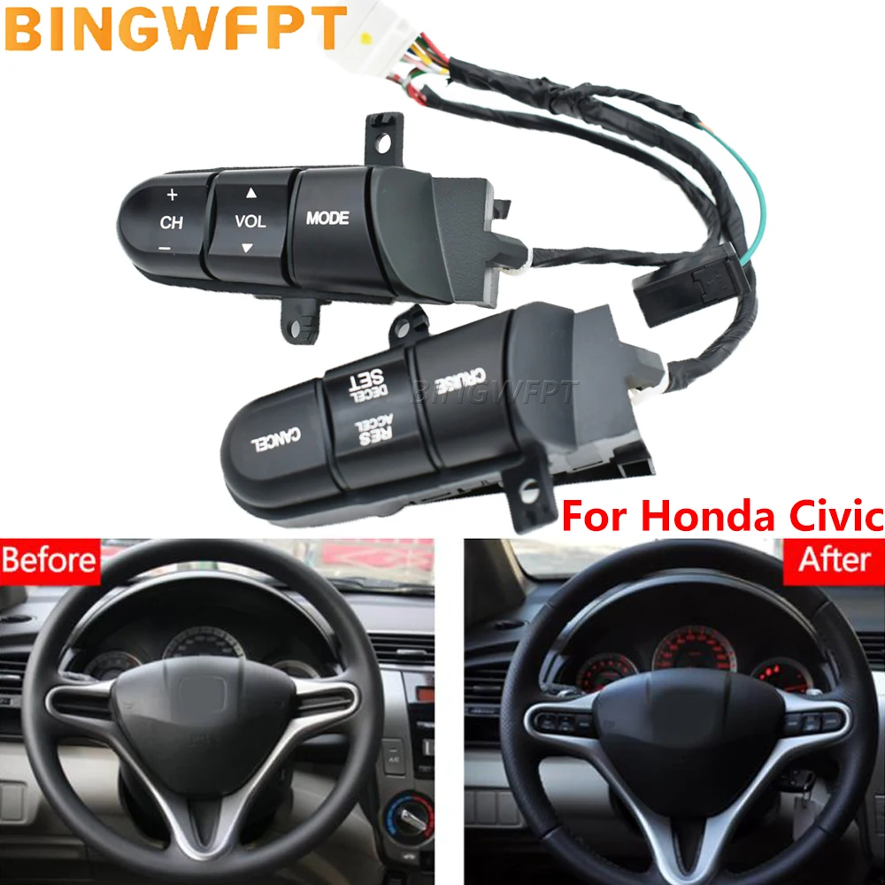 

Новые многофункциональные высококачественные кнопки переключателей рулевого колеса для Honda Civic 2006-2011