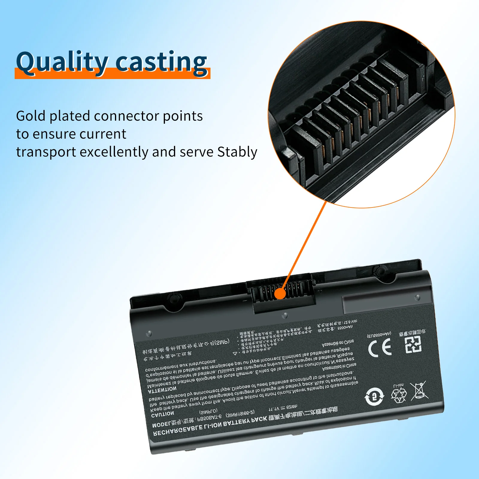 PB50BAT-6 Аккумулятор для ноутбука Clevo PB51RF-G PB70EF-G PB71EF-G PowerSpec 1720 1520 Sager NP8371 3INR19/66-2