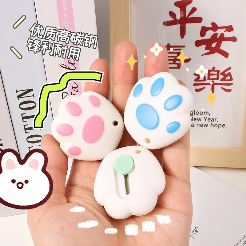 Knife Open Package Cutter Cute Cat's Paws Stationery Utility Knife Office School Small Blade Students Art Tool Kits