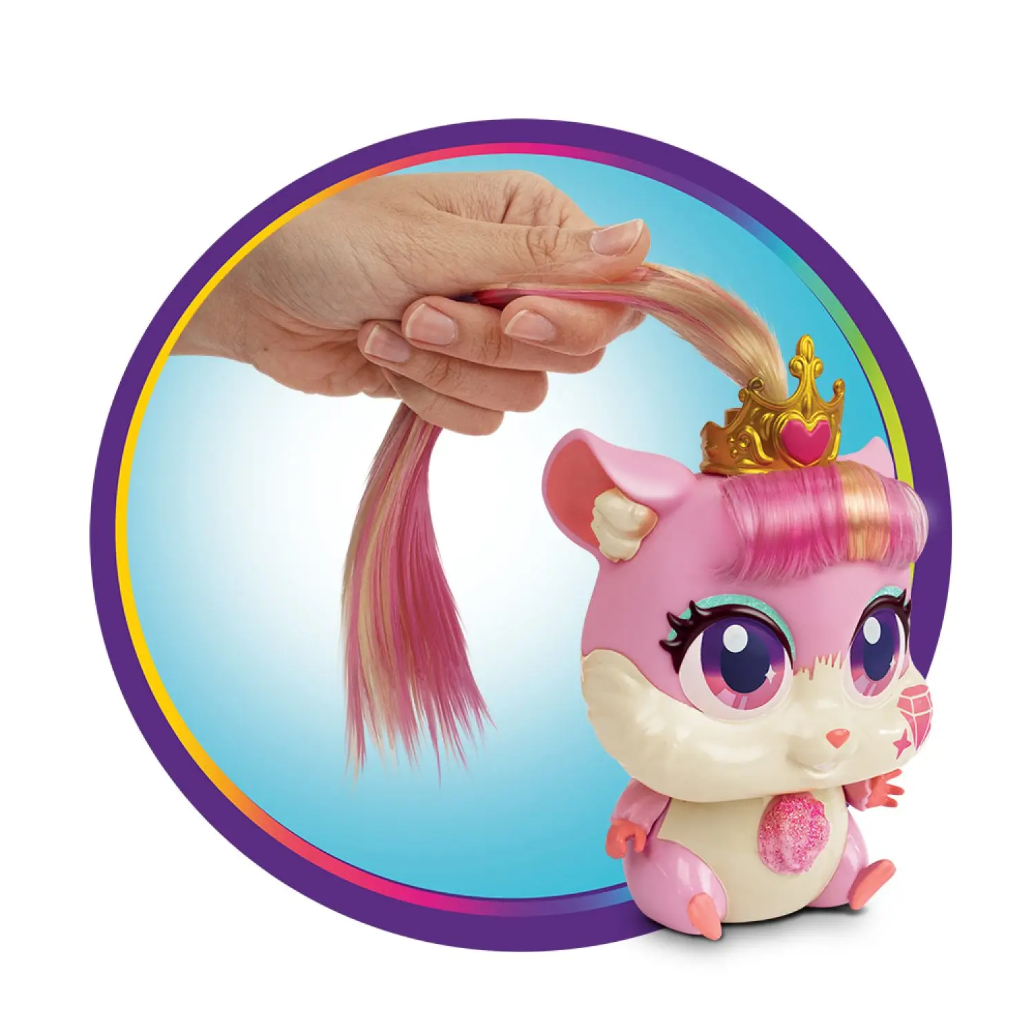 Игровой набор 1TOY ХомаStars хомячок Клодин с "растущими" волосами аксессуарами