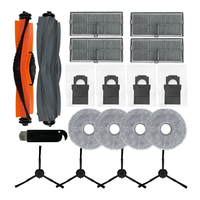 

Main Side Brush HEPA Filter Mop Dust Bag For Dreame X30 Pro Plus/X30 Pro Ultra Vacuum Cleaner Parts Accessories