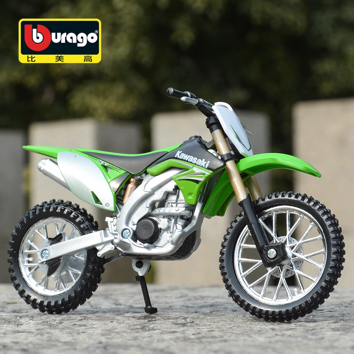 Bburago 1:18 Kawasaki KX 450F Die Cast Vehicles Collectible Motorcycle Model Toys