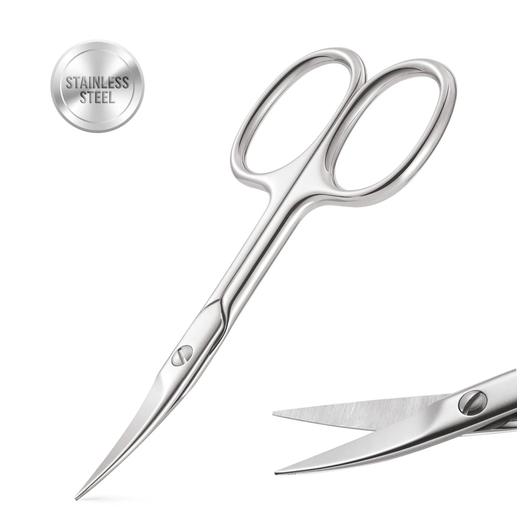

Professional Grooming Scissors for Personal Care Facial Hair Removal and Ear Nose Eyebrow Trimming Stainless Steel