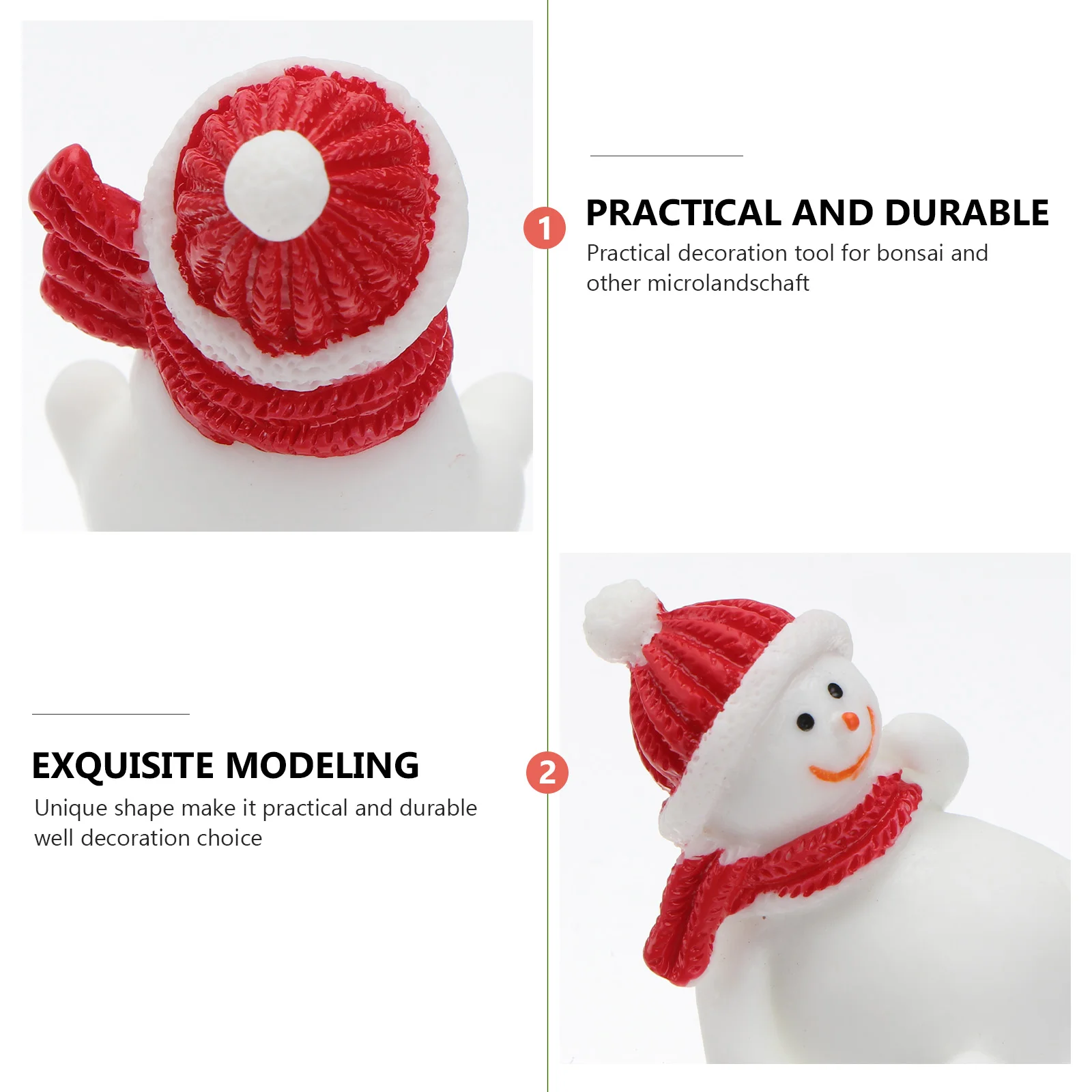 4 шт. фигурки снеговика миниатюрный пейзажный аксессуар смола декор настольные