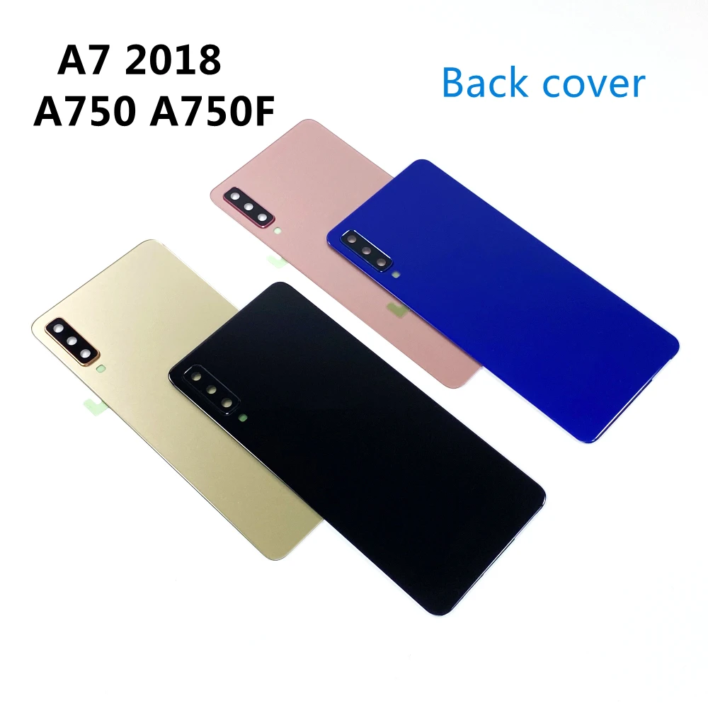 

For SAMSUNG Galaxy A7 2018 A750 SM-A750F A750FN A750GN-DS Back Glass Cover Battery Rear Door Case Housing With Camera Lens