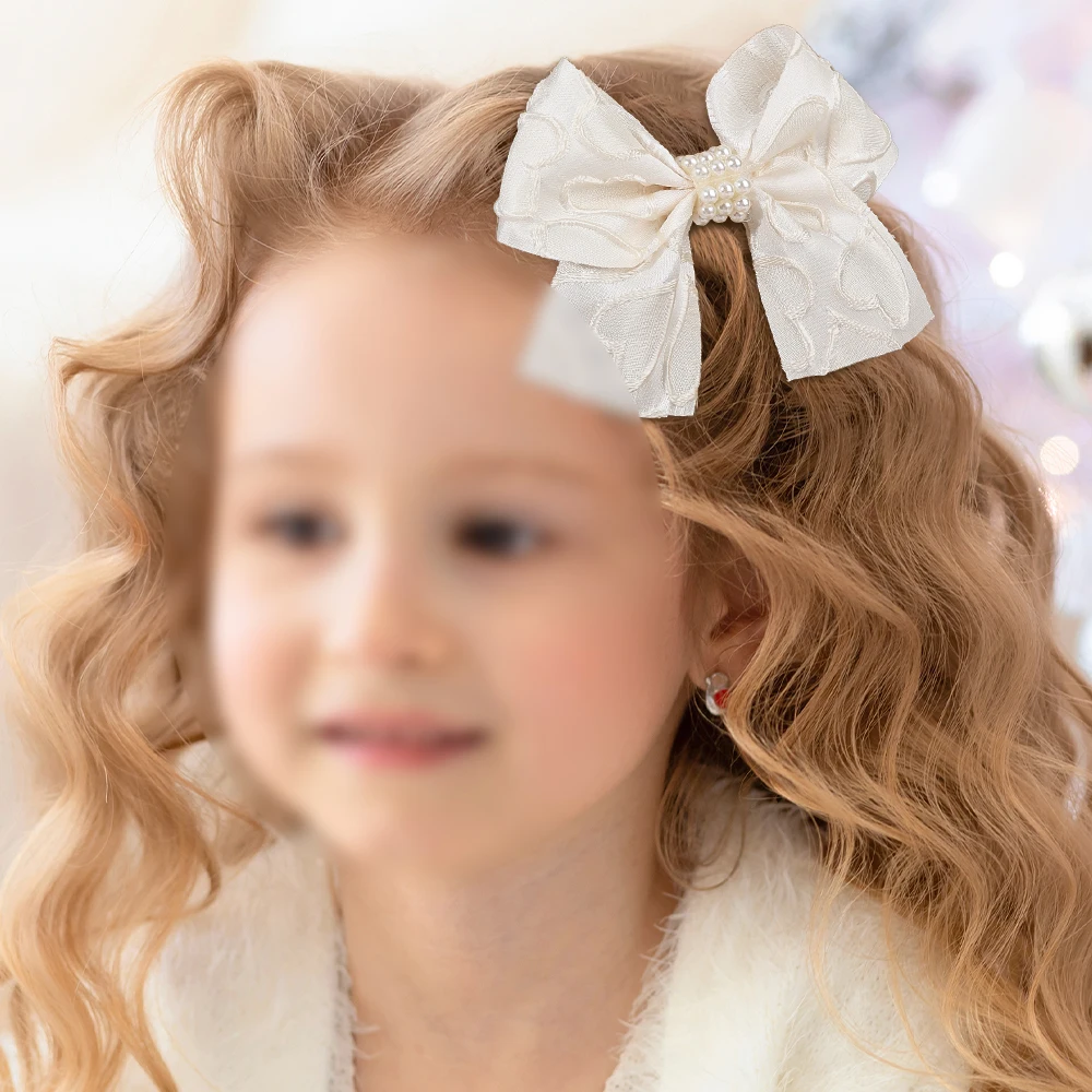 ncmama 2 шт. заколка для волос с бантом в форме сердца однотонная лента заколки