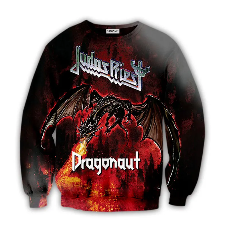 Judas Priest повседневный свитшот с 3D принтом футболка графическим рисунком для
