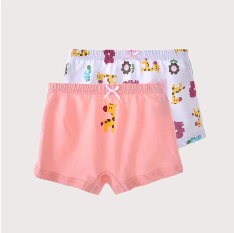 

Girls Underwear 2 Pcs / Lot 100% Cotton Boxer Briefs Kids Panties Lovely Cartoon Panties Children's Underwear