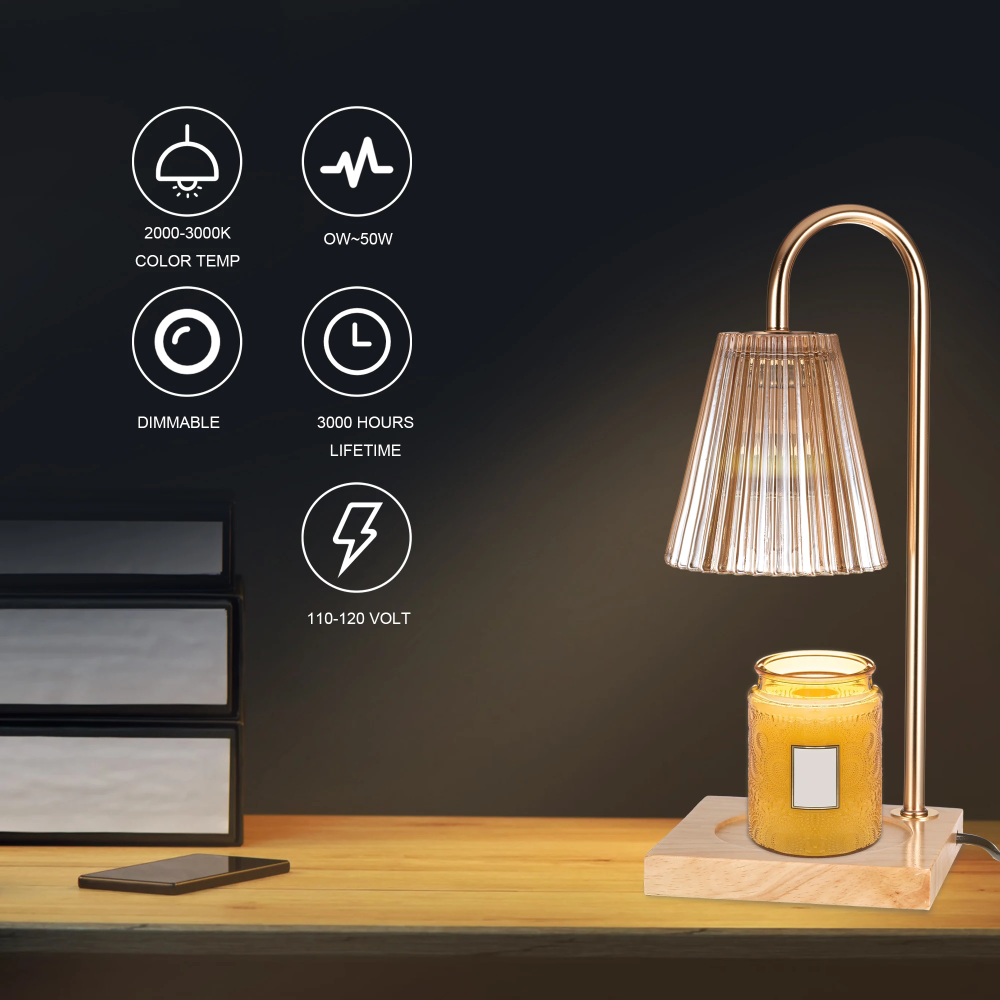 

Candle Lamp - Add Warmth And Ambiance To Living Space Home Full Of Scents In Minutes Candle Warmer Lamp Dimmable Candle