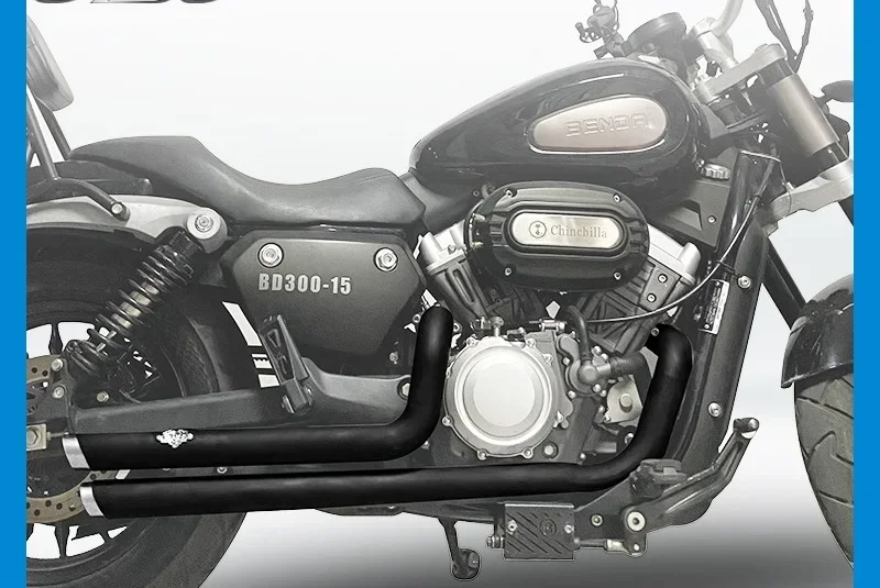Geeignet для Benda Jinjira 300 модификатор Auspuff BD300 модификаторы Harley VH Double-Out-Hufeisen-Auspuffrohr