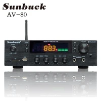 sunbuck av80 2 0 karaoke home power amplifier with bluetooth fm radio usb sd high power 150w150w professional audio amplifier