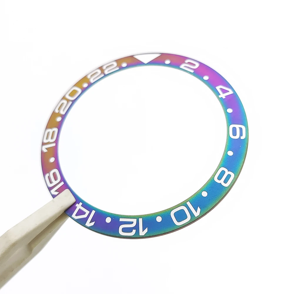 Часы для модификации магазина 38 мм цветной Безель часов высококачественная