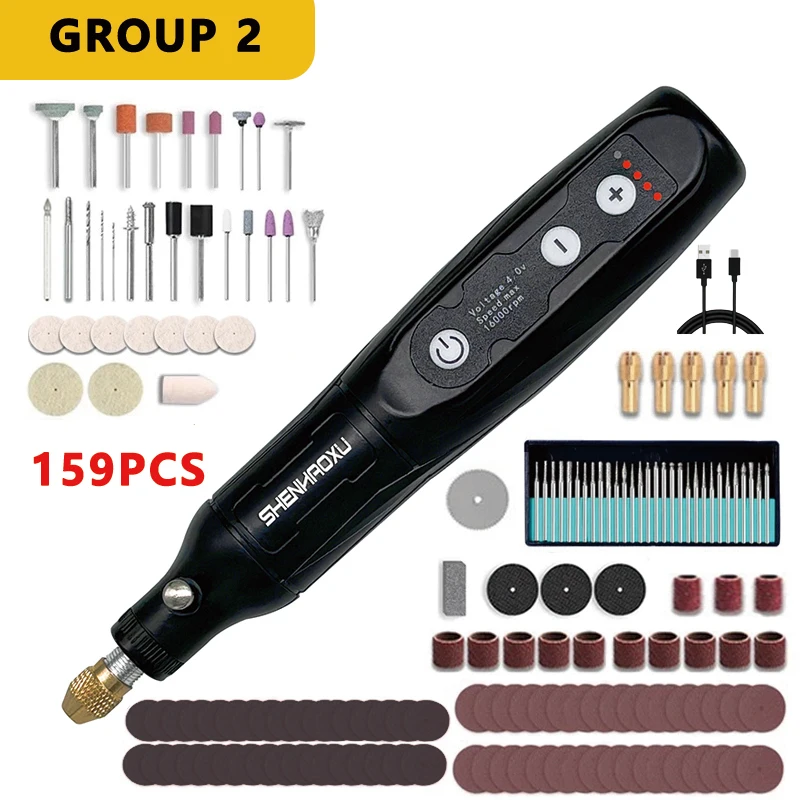 

Беспроводная дрель, электрическая шлифовальная машина, вращающийся инструмент 4 В, 5 скоростей, ручка для резьбы по дереву, для фрезерования, гравировки, USB-зарядное устройство, электроинструмент